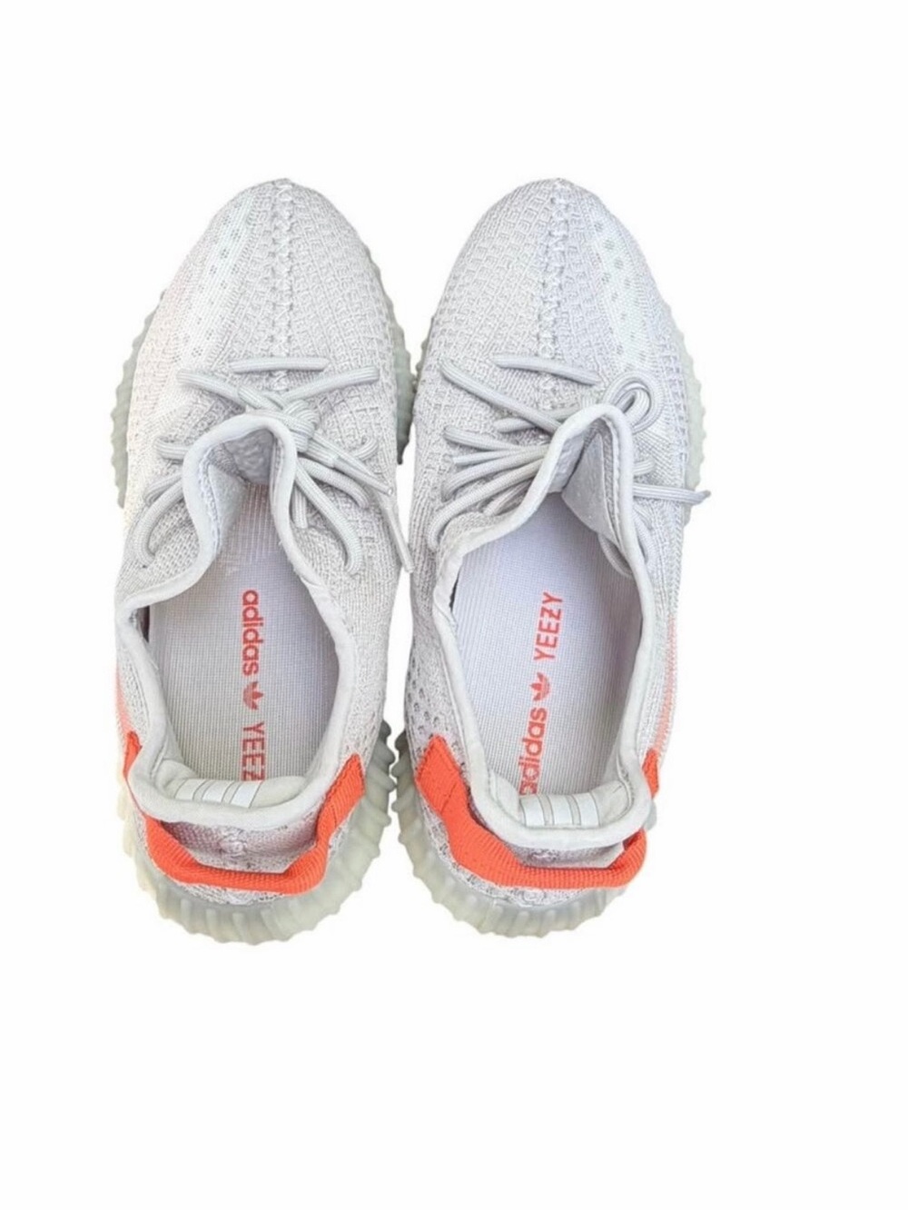 Adidas Yeezy Boost 350 V2 Tail Light FX9017 Grey Orange Primeknit Men Sz 9.5 COA
